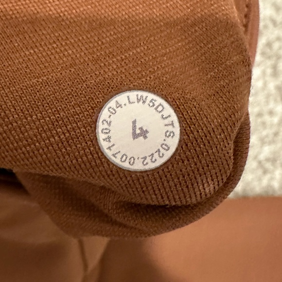 like new lululemon power thru high rise tight date brown 25” size 4 - Picture 2 of 4